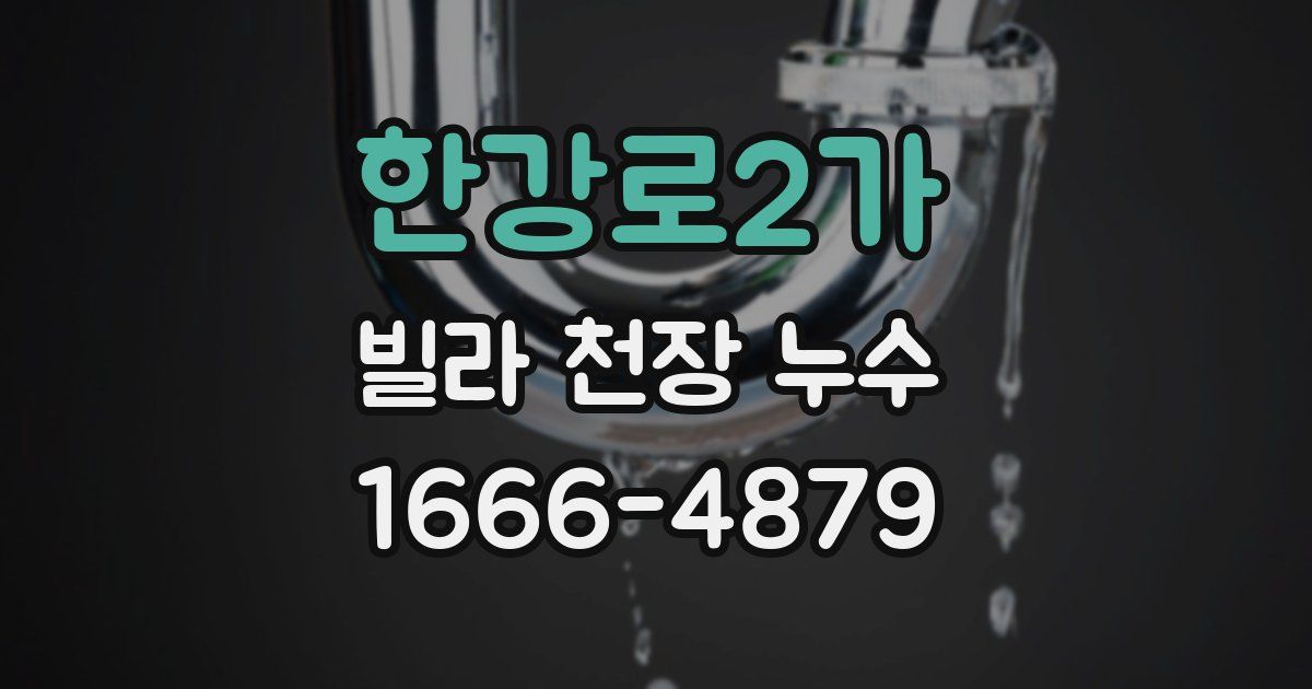 한강로2가 빌라 천장 누수