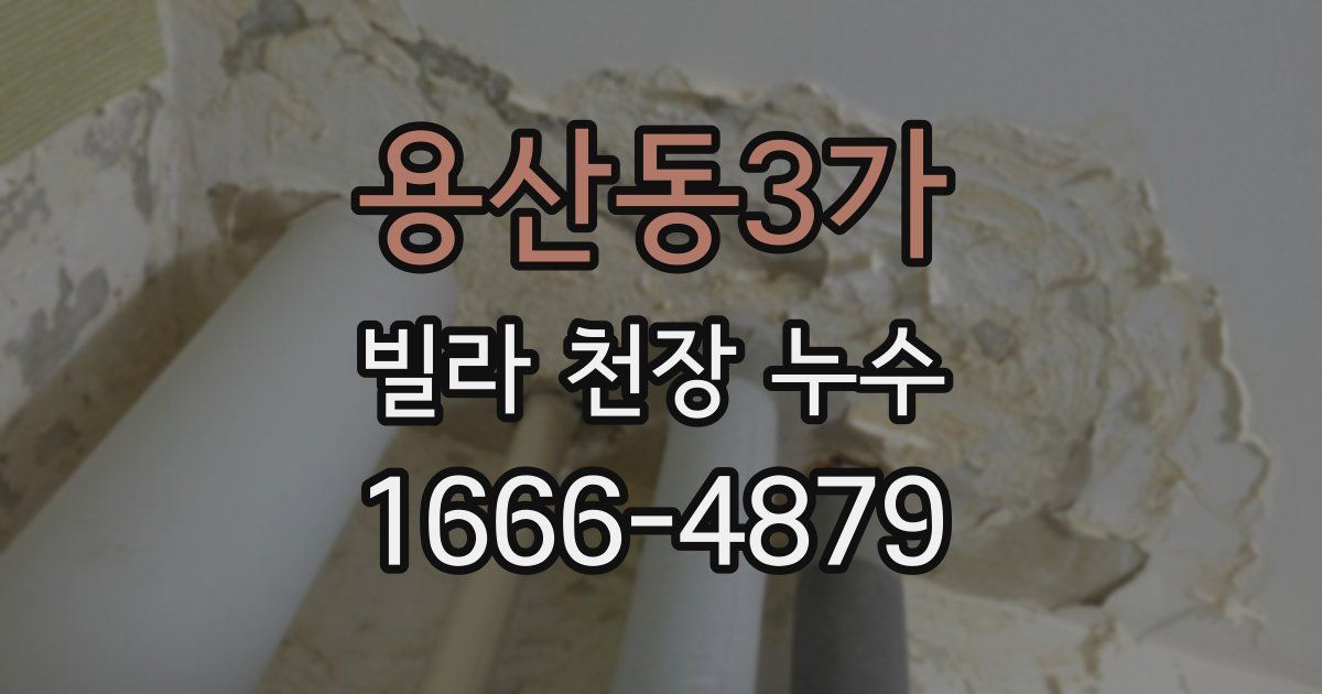 용산동3가 빌라 천장 누수