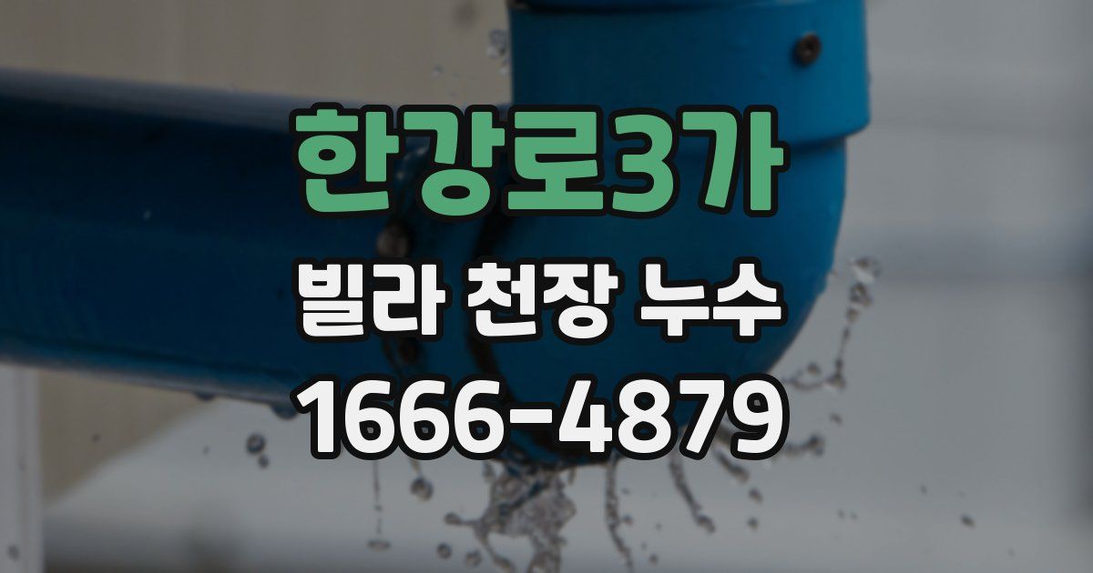 한강로3가 빌라 천장 누수