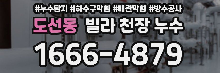도선동 빌라 천장 누수