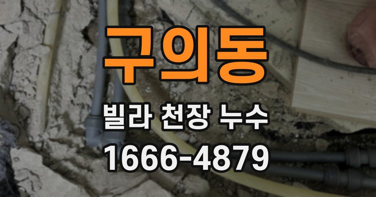 구의동 빌라 천장 누수