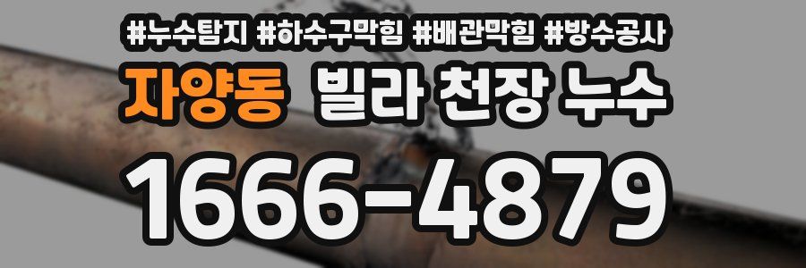 자양동 빌라 천장 누수