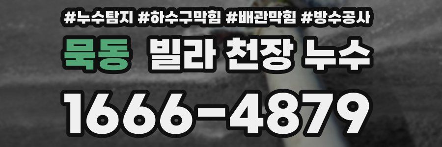 묵동 빌라 천장 누수