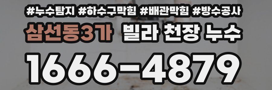 삼선동3가 빌라 천장 누수