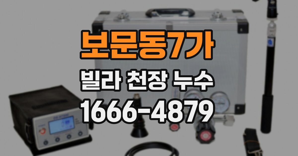보문동7가 빌라 천장 누수
