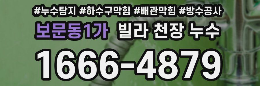 보문동1가 빌라 천장 누수