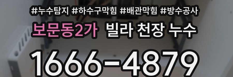 보문동2가 빌라 천장 누수