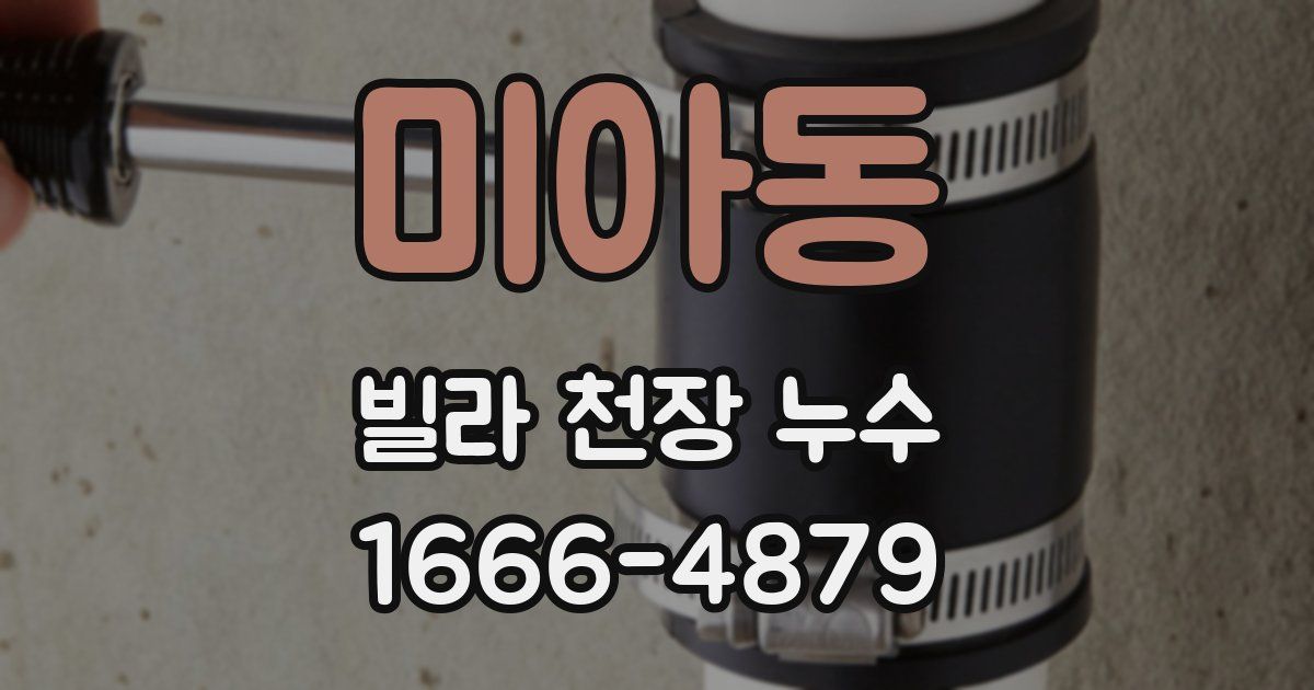 미아동 빌라 천장 누수
