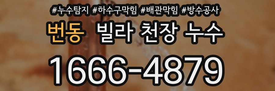 번동 빌라 천장 누수