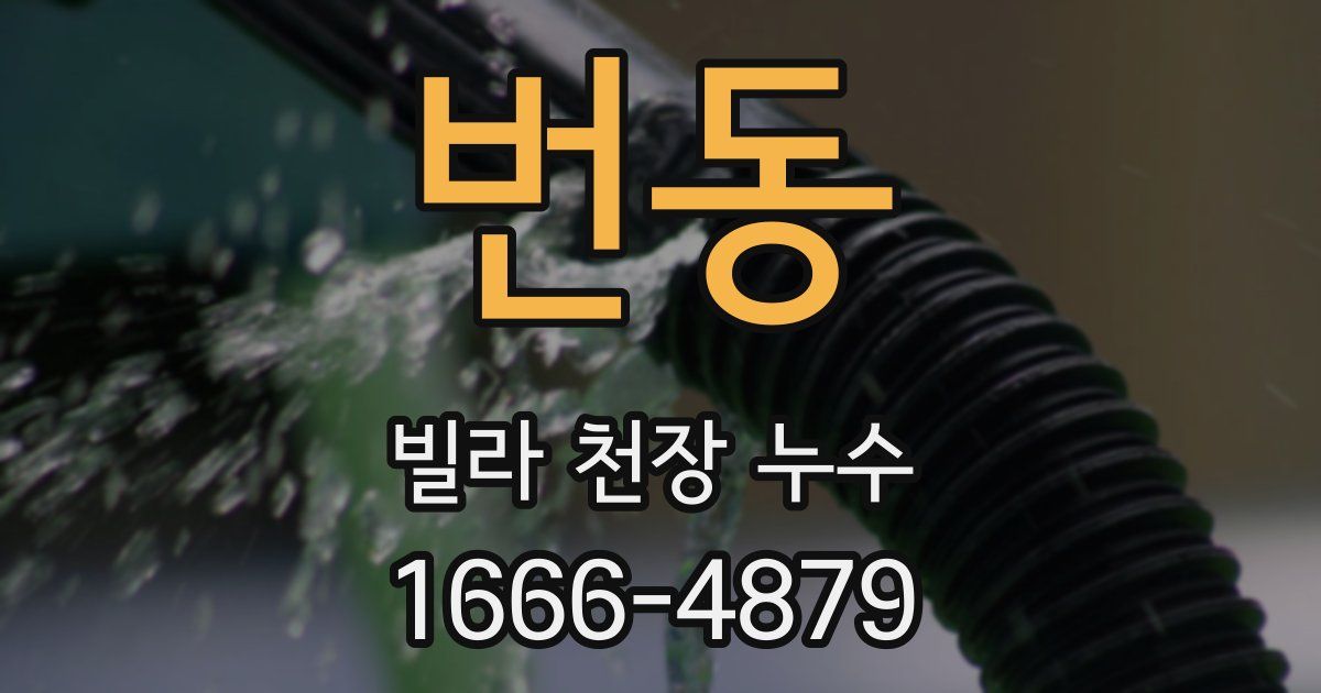 번동 빌라 천장 누수
