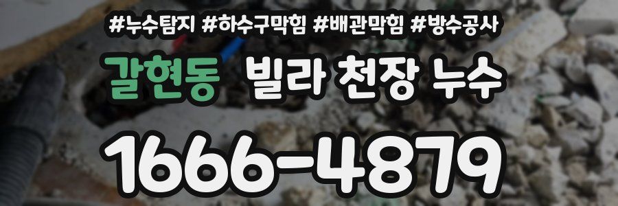 갈현동 빌라 천장 누수