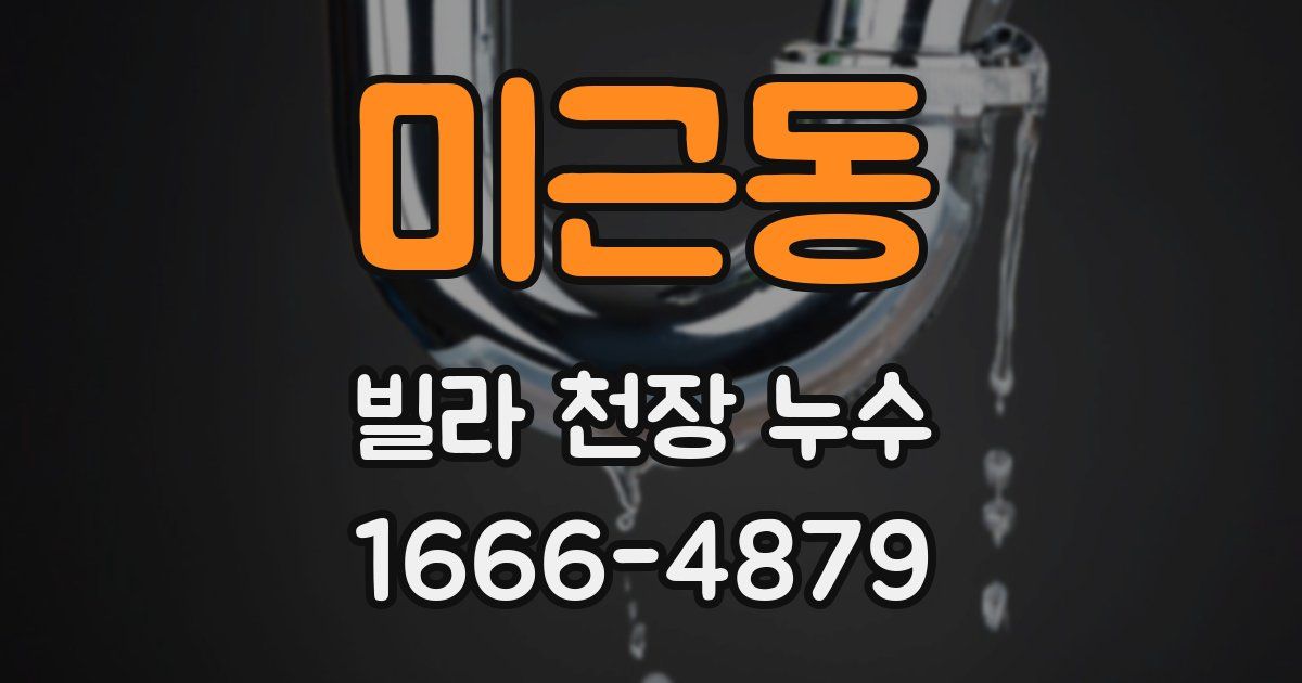 미근동 빌라 천장 누수