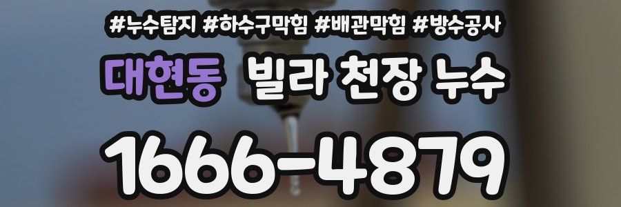 대현동 빌라 천장 누수