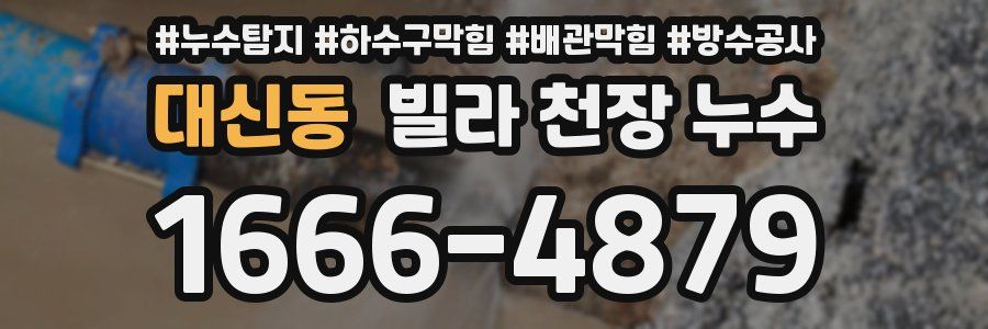 대신동 빌라 천장 누수