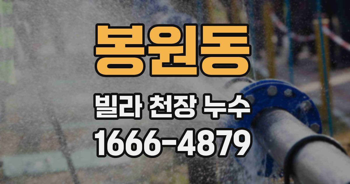 봉원동 빌라 천장 누수
