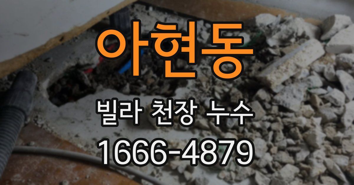 아현동 빌라 천장 누수