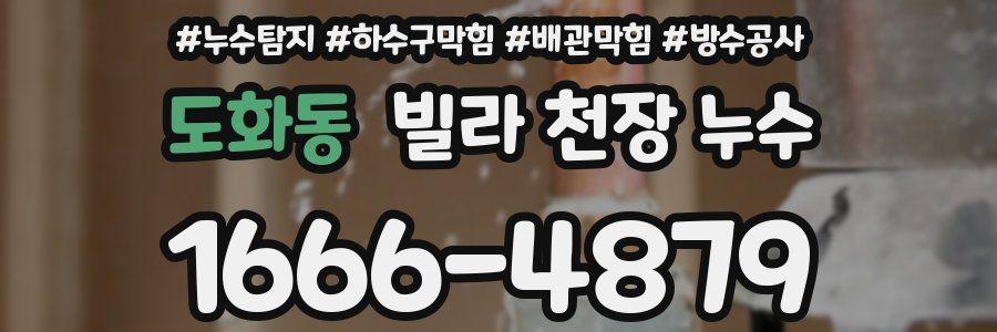 도화동 빌라 천장 누수