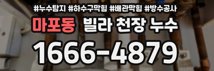마포동 빌라 천장 누수
