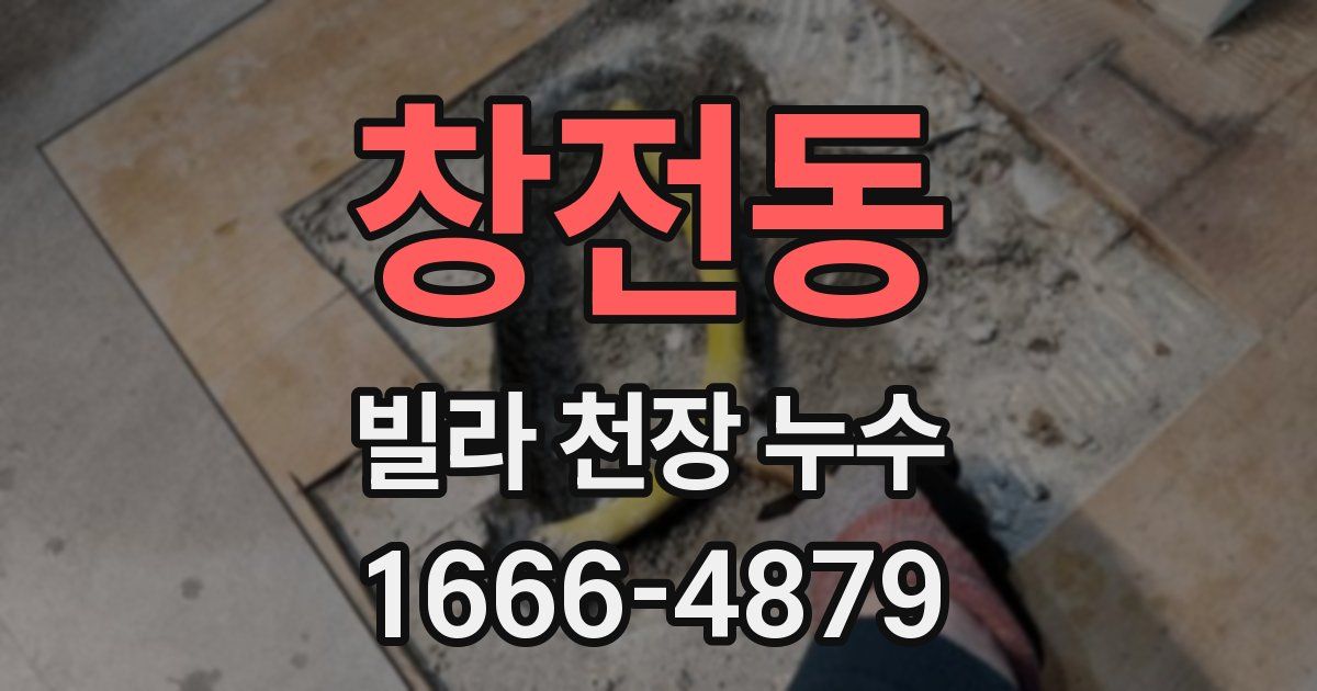 창전동 빌라 천장 누수