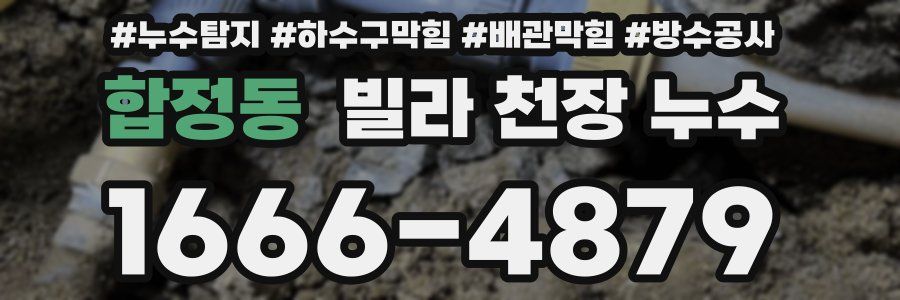 합정동 빌라 천장 누수
