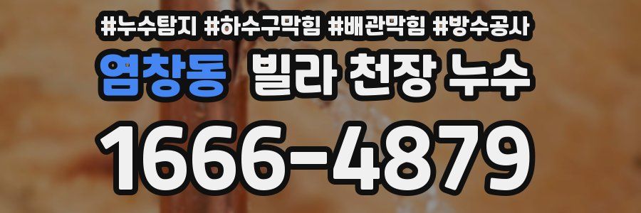 염창동 빌라 천장 누수