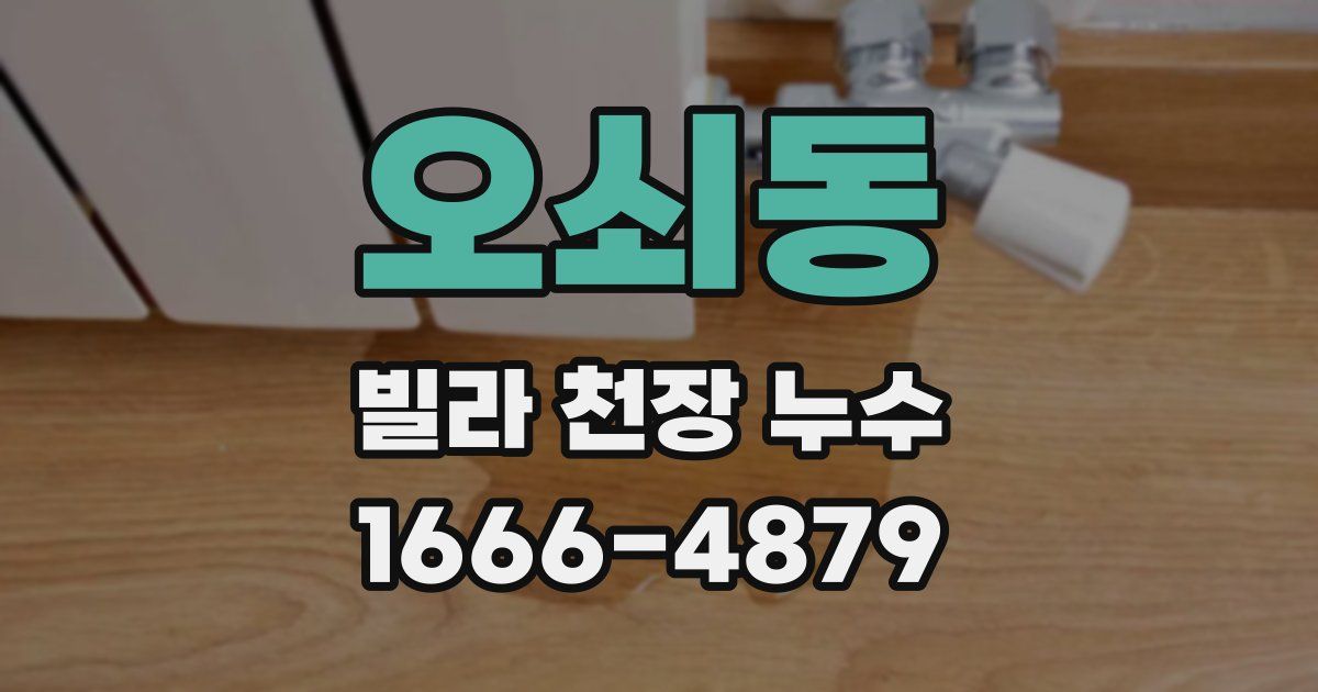 오쇠동 빌라 천장 누수