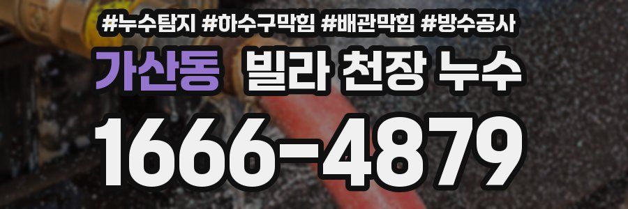 가산동 빌라 천장 누수