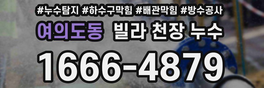 여의도동 빌라 천장 누수