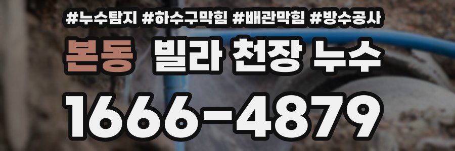 본동 빌라 천장 누수