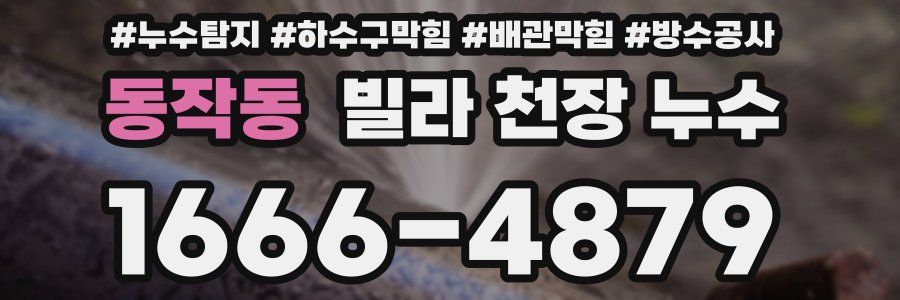 동작동 빌라 천장 누수