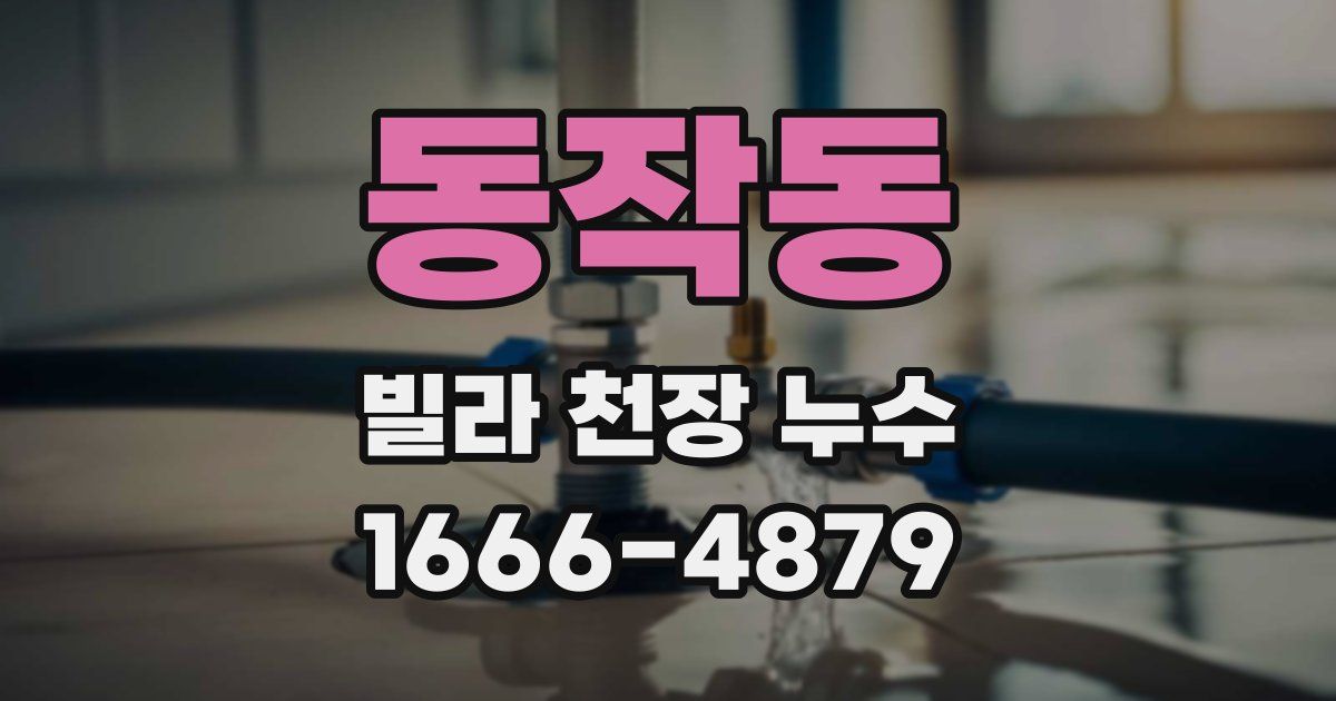 동작동 빌라 천장 누수