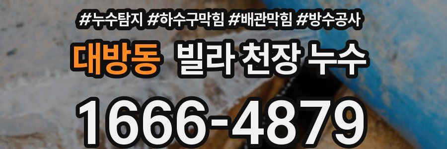 대방동 빌라 천장 누수