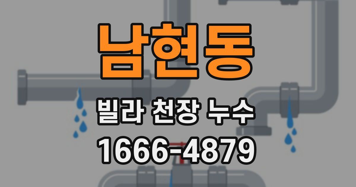 남현동 빌라 천장 누수