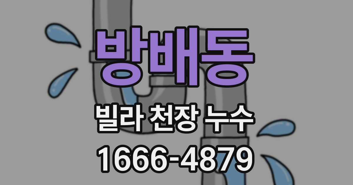 방배동 빌라 천장 누수