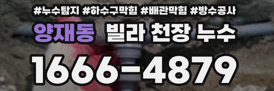 양재동 빌라 천장 누수