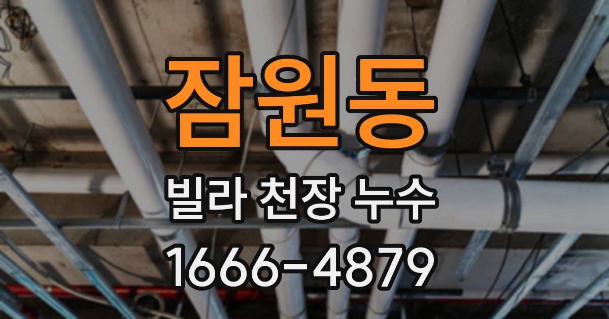 잠원동 빌라 천장 누수