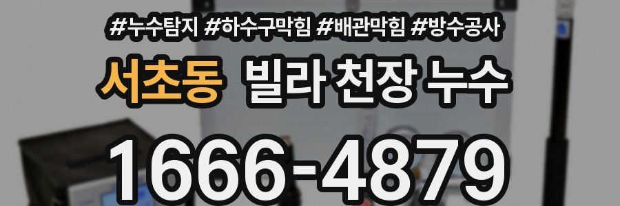 서초동 빌라 천장 누수