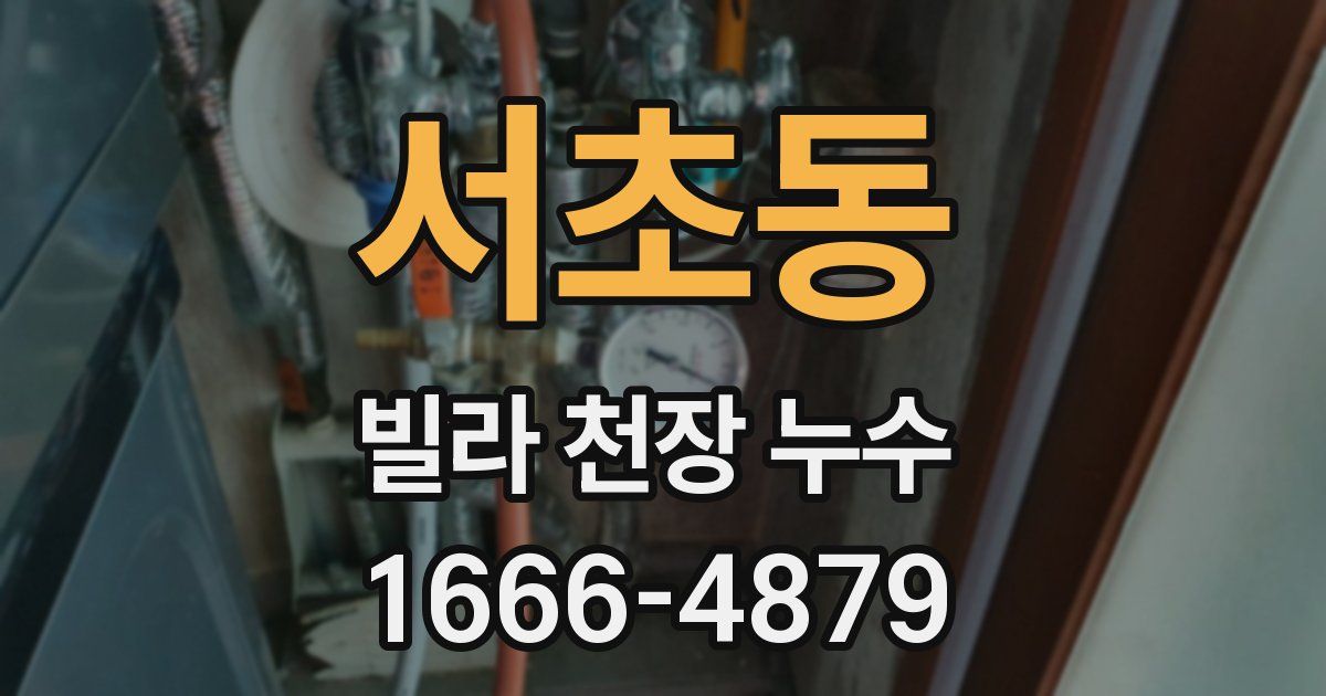 서초동 빌라 천장 누수