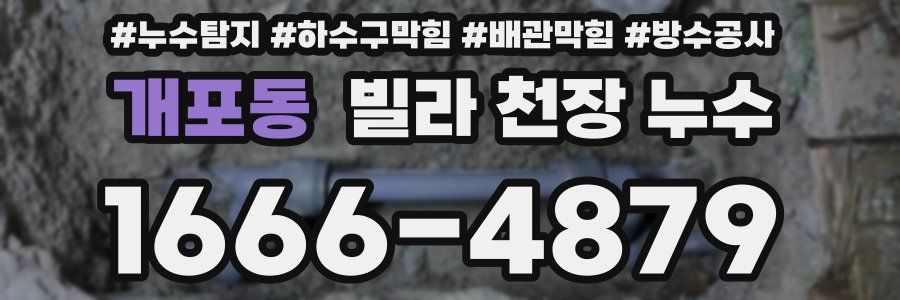 개포동 빌라 천장 누수