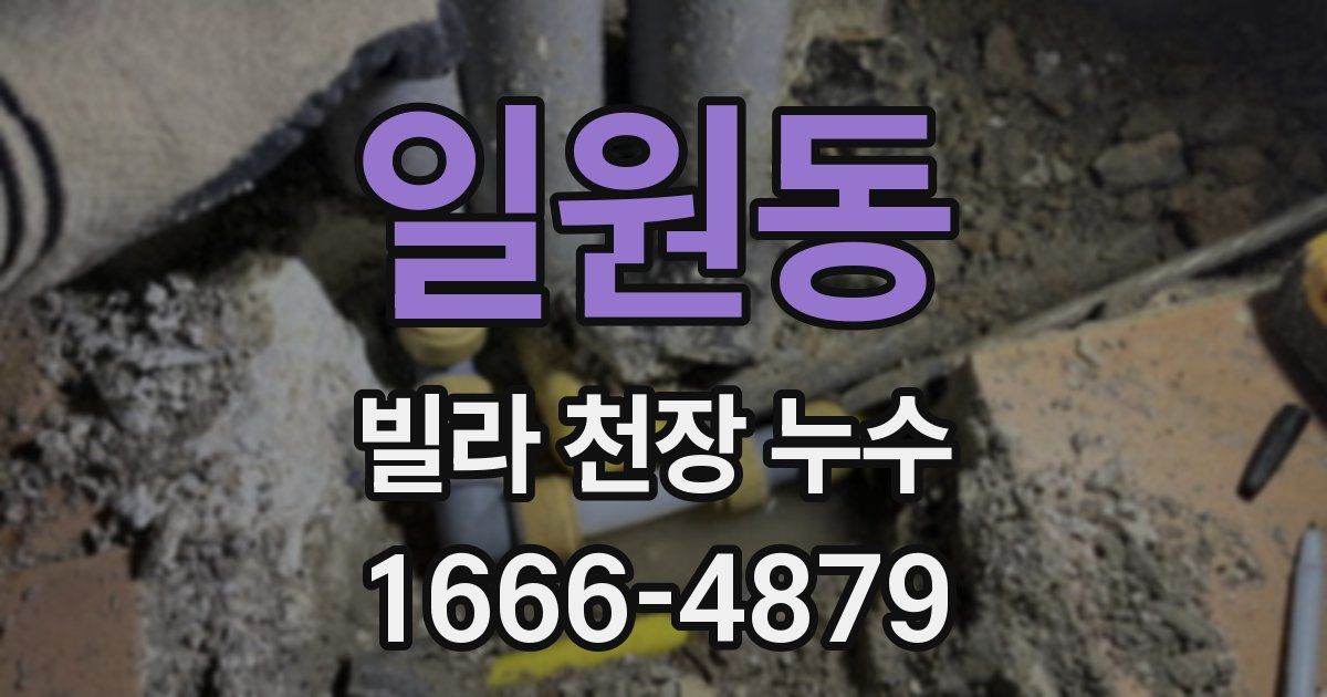 일원동 빌라 천장 누수