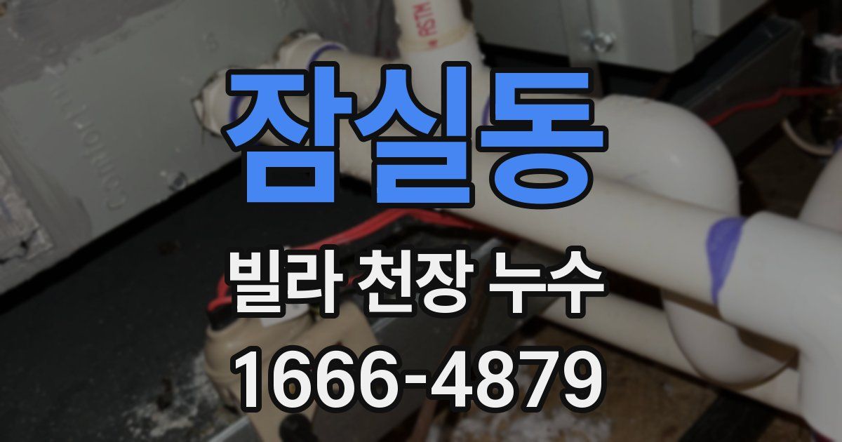 잠실동 빌라 천장 누수