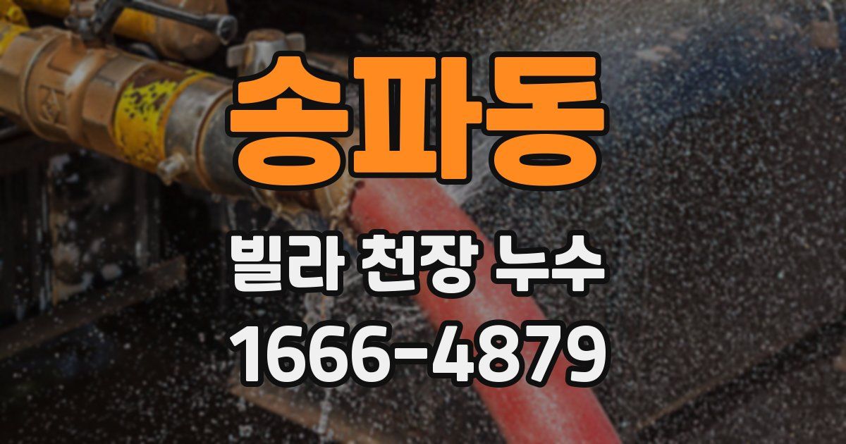 송파동 빌라 천장 누수