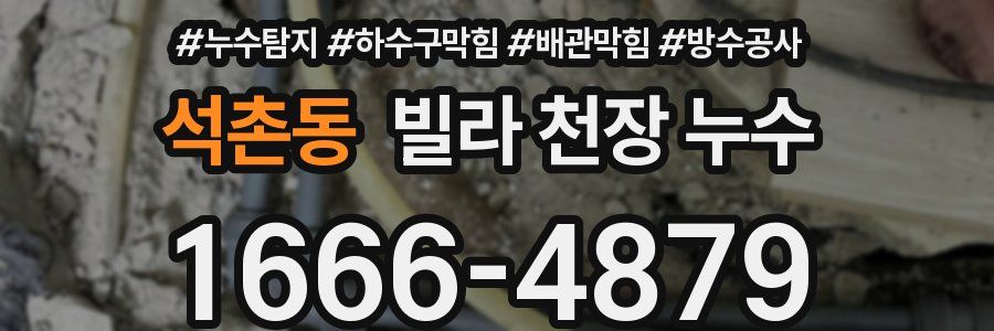 석촌동 빌라 천장 누수