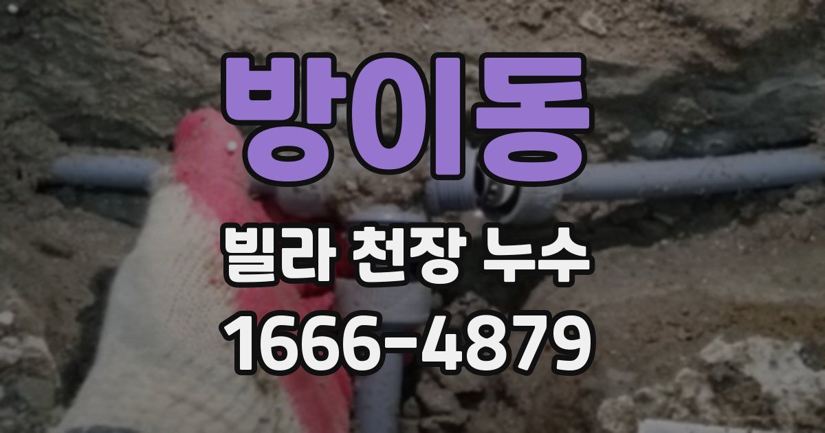 방이동 빌라 천장 누수