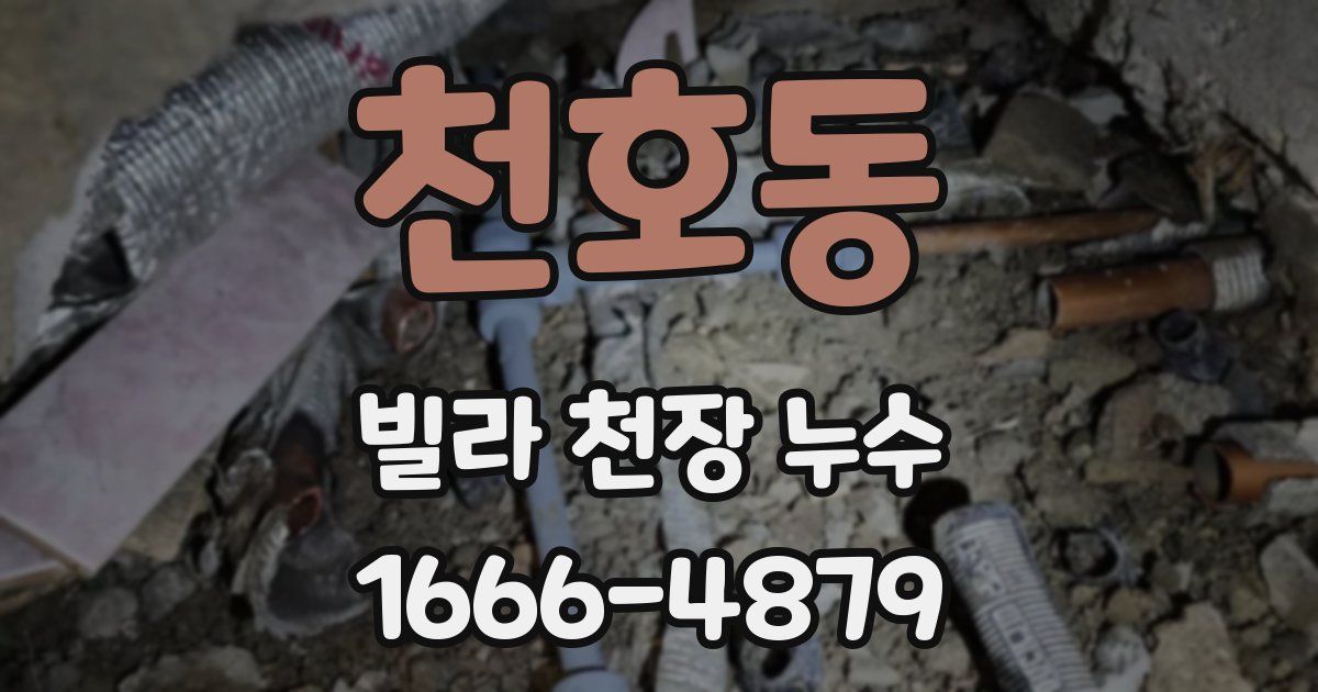 천호동 빌라 천장 누수