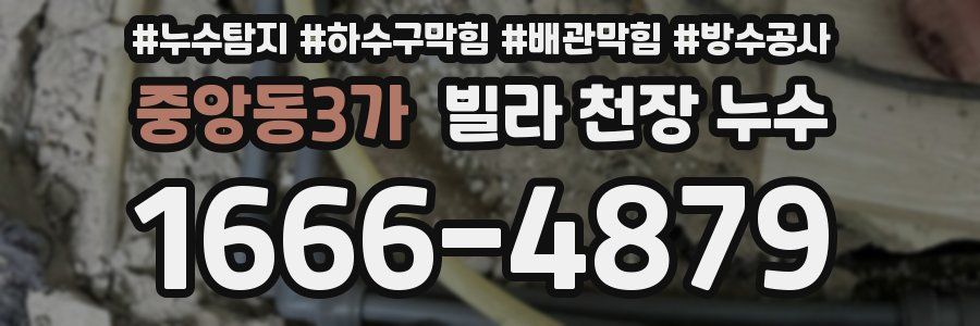 중앙동3가 빌라 천장 누수