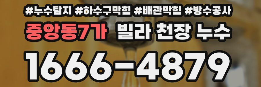중앙동7가 빌라 천장 누수