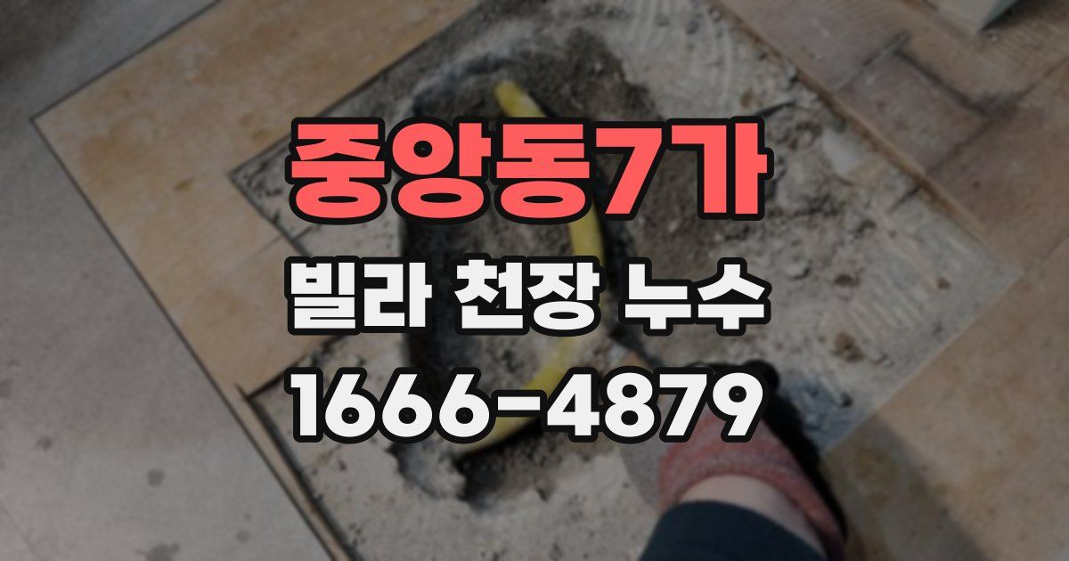 중앙동7가 빌라 천장 누수