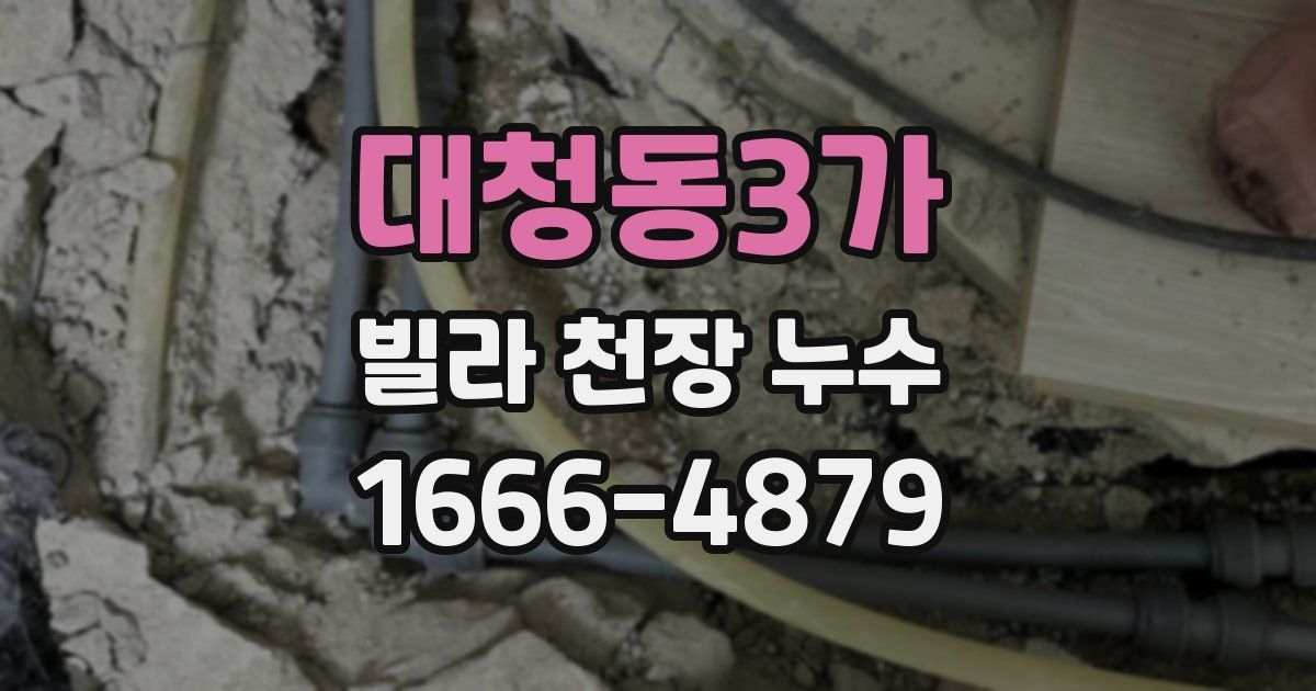 대청동3가 빌라 천장 누수