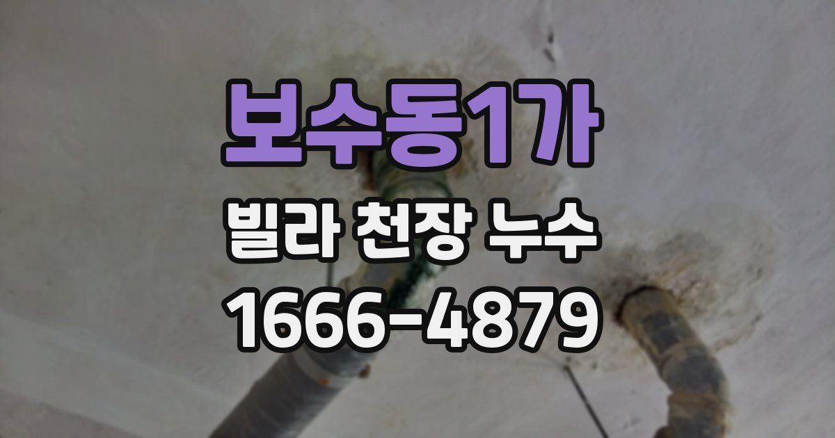 보수동1가 빌라 천장 누수